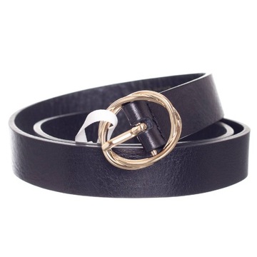 TOMMY HILFIGER DAMSKI PASEK MONOGRAM CZARNY r.80