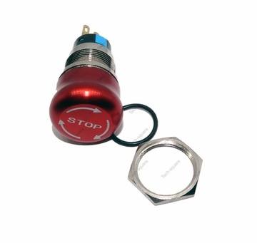 Кнопка аварийного останова, грибовидная, 19 мм.