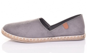ЖЕНСКИЕ ЭСПАДРИЛЫ ЛЕГКИЕ ТЕННИСНЫЕ ТУФЛИ С ВЫРЕЗАМИ, СЕРЫЕ
