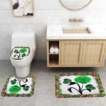 1PCS dywan x1pcs Toilet Coverx1pc Mata toaletowa W