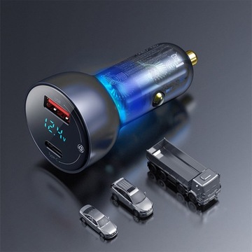 АВТОМОБИЛЬНОЕ ЗАРЯДНОЕ УСТРОЙСТВО BASEUS LED 2x USB ДЛЯ БЫСТРОЙ ЗАРЯДКИ PD 65 Вт