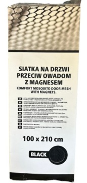 SCLEY SIATKA NA DRZWI Z MAGNESAMI 100X220CM CZARNA
