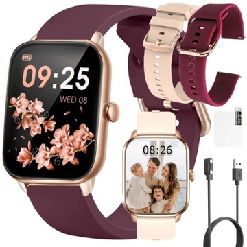 SMARTWATCH DAMSKI ELEGANCKI ZEGAREK DLA KOBIETY NA PREZENT ROZMOWY MENU PL