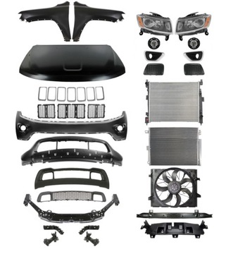Jeep Grand Cherokee 13-17 Комплект деталей капота, бампера и крыла