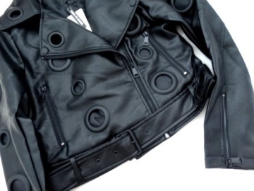 Włoska Ramoneska skóra BIKER valentino kółka Xs/S