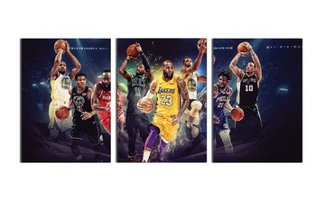 3x OBRAZ NA ŚCIANĘ TRYPTYK NBA 50x70