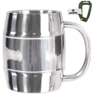 MFH KUFEL DO PIWA 450ml STAL NIERDZEWNA KUBEK + GRATIS