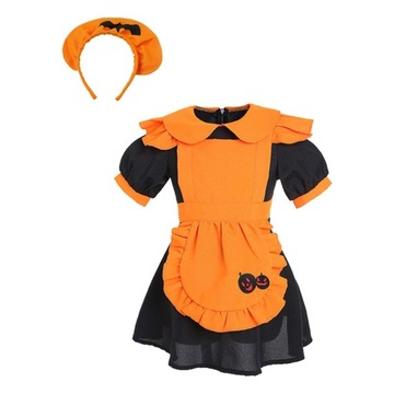 Zestaw kostiumów na Halloween Cosplay strój dla dzieci ubrania Halloween dynia XS