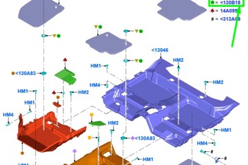 FORD EDGE MK2 PŘEDNÍ SADA KOBERCŮ PODLAHOVÝCH LHD GT4B-R130B18-AA3JA6