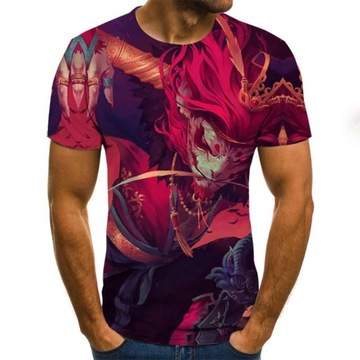 KOSZULKA MĘSKA T-SHIRT ANIME 3D DRAGON