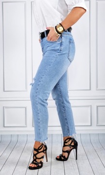 Spodnie Jeansy Plus size Jeansowe BOYFRIENDY 7/8