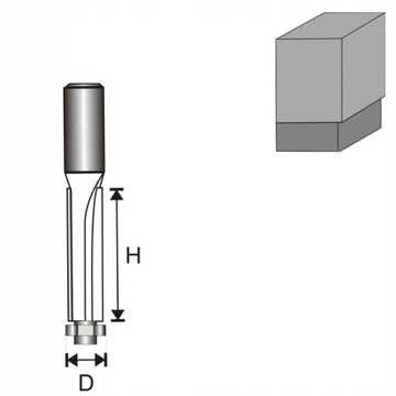 DEDRA Фреза прямая с подшипником T8 D13 07F091B
