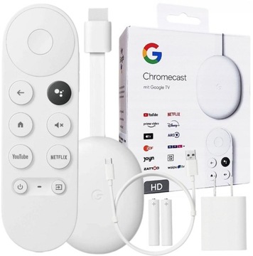 ODTWARZACZ MULTIMEDIALNY Google Chromecast 4.0 FHD Smart TV WiFi HDMI