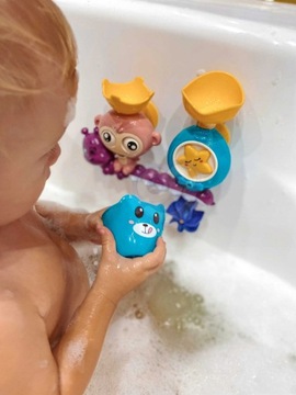 ZESTAW ZABAWKA WODNA DO KĄPIELI WANNY MAŁPKA + KUBECZEK WOOPIE BABY