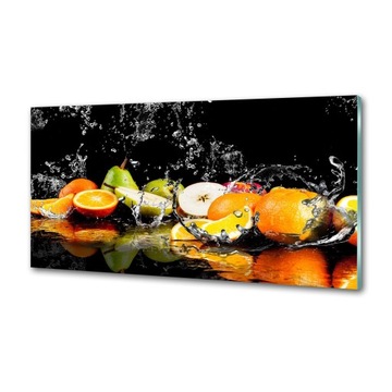 Panel dekor szkło Owoce i woda 100x50 cm + KLEJ