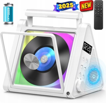 Přehrávač CD Bluetooth Přenosné Rádio Fm Discman Reproduktory MP3 Rgb 6-BAREVNÉ