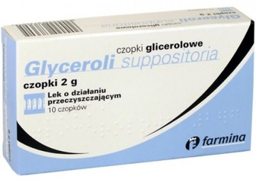 Czopki glicerolowe Farmina, 2g, 10 sztuk
