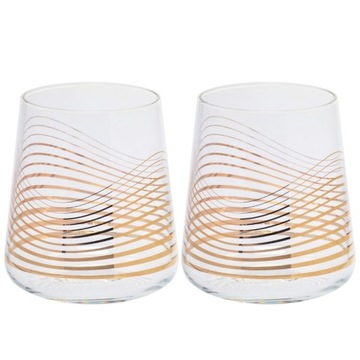 Szklanki DECO Złota fala KROSNO 2szt 380ml
