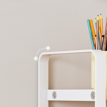 НАСТОЛЬНЫЙ ОРГАНАЙЗЕР ЯЩИК ДЛЯ ИНСТРУМЕНТОВ ШКАФ С 2 ПОЛКАМИ ДВУХЯРОВЫЙ КНИЖНЫЙ ШКАФ, БЕЛЫЙ