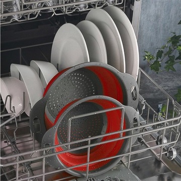 SILIKONOWY DURSZLAK CEDZAK SKŁADANY SITKO 2szt