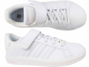 ADIDAS GRAND COURT 2.0 EL FZ6160 BUTY TRAMPKI TENISÓWKI BIAŁE NA GUMKI RZEP