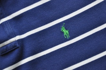 POLO by RALPH LAUREN Niebieskie w paski + zielone logo XXL