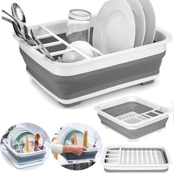 SUSZARKA SILIKONOWA DO NACZYŃ SKŁADANA OCIEKACZ XL