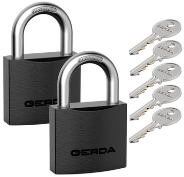 kłódka Gerda KZZS S40 system jednego klucza 2 szt