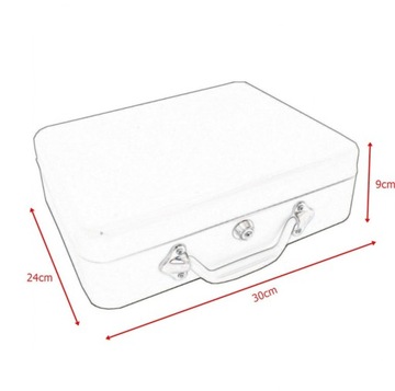 KASETKA NA PIENIĄDZE SEJF METALOWA 30CM SZARA