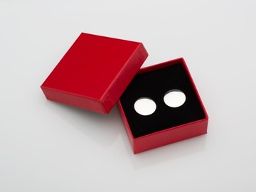 Серебряные запонки - круглые