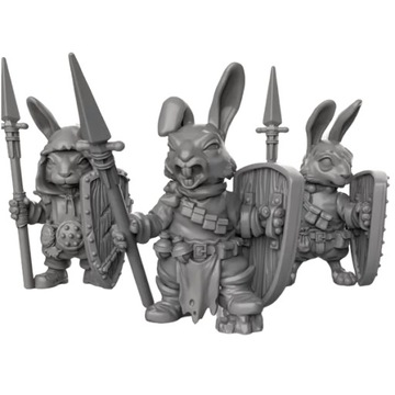 Rabbits with spears