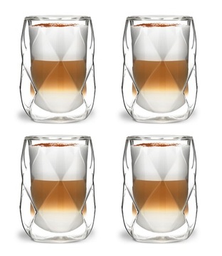 Szklanki termiczne do kawy i herbaty Vialli Design GEO 250ml 27572 (4szt.)