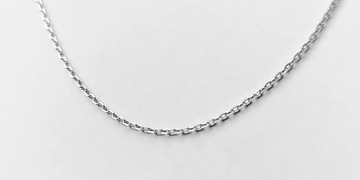 Srebrny łańcuszek ankier rodowany 45 cm