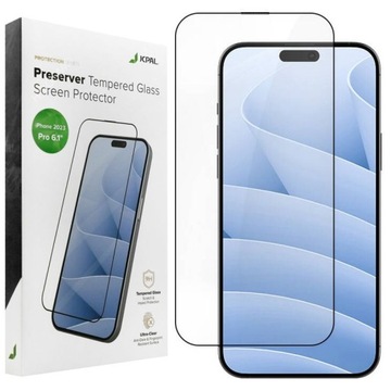 SZKŁO Hartowane do Apple iPhone 15 Pro, JCPAL Preserver CAŁY Ekran
