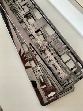 Рамка номерного знака металлизированный хром, разные цвета, 2 шт.