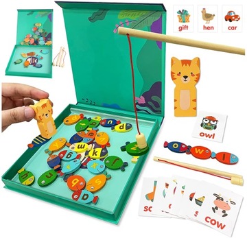 Отличная деревянная рыбацкая игра 3 варианты 2 Arcade Game 2 Rods