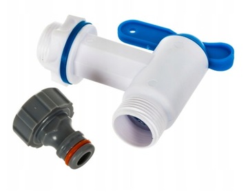 ПЛАСТИКОВЫЙ КРАН ДЛЯ БОЧКИ С ВОДОЙ, САДОВЫЙ СЛИВНОЙ КЛАПАН 3/4