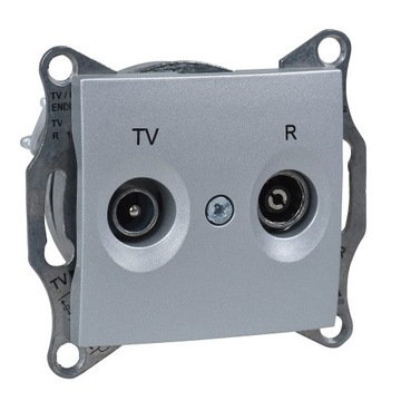 Schneider Gniazdo R/TV końcowe 1dB aluminium