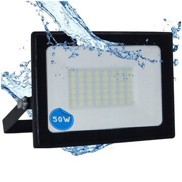 HALOGEN LED NAŚWIETLACZ LAMPA 50W REFLEKTOR WODOODPORNY BUDOWLANY 3500lm