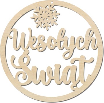 Obręcz koło Wesołych Świąt łapacz snów 20 cm wzory