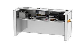 Рецепционная стойка R22 CORIAN 200x70см, с подсветкой