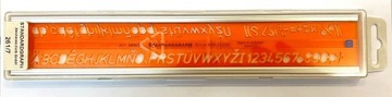 SZABLON LITERY CYFRY KURSYWA 7 mm STANDARDGRAPH