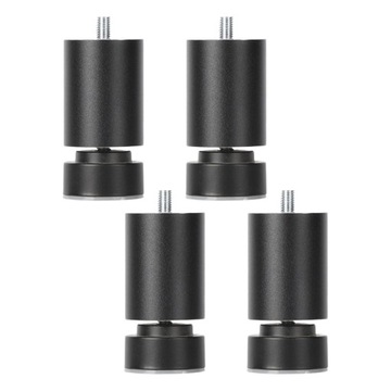 4x ножки каркаса кровати с резьбой М10, черные 8см