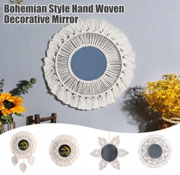 Lustro Na Ścianie Boho Makrame 1x