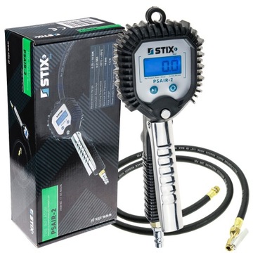 PISTOLET ELEKTRONICZNY DO POMPOWANIA KÓŁ OPON PSAIR-2 18BAR, WĄŻ 1,5M STIX