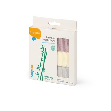 Ręczniczki bambusowe- myjki NATURAL BAMBOO fioletowe