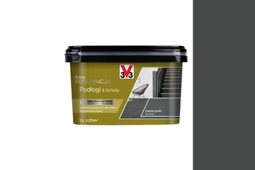 EASY RENOWACJA V33 PODŁOGI & SCHODY CIEMNY GRAFIT 2L
