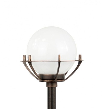 Lampa stojąca patyna miedź Kule z koszykiem Suma