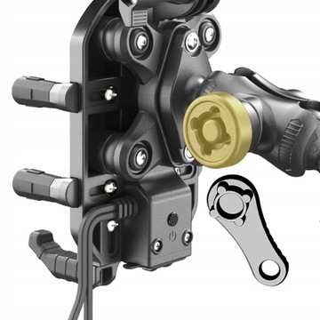 MC39 MOTOCYKLOWY UCHWYT TELEFON ANTYWIBRACYJNY ŁADOWANIE USB-C