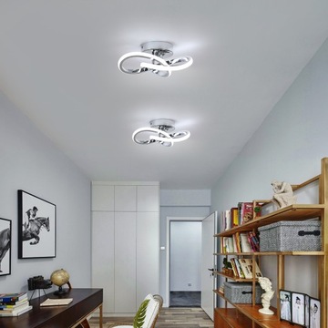 СОВРЕМЕННАЯ ХРОМИРОВАННАЯ СВЕТОДИОДНАЯ ПОТОЛОЧНАЯ ЛЮСТРА 22ВТ 6500К ДЛЯ ГОСТИНОЙ